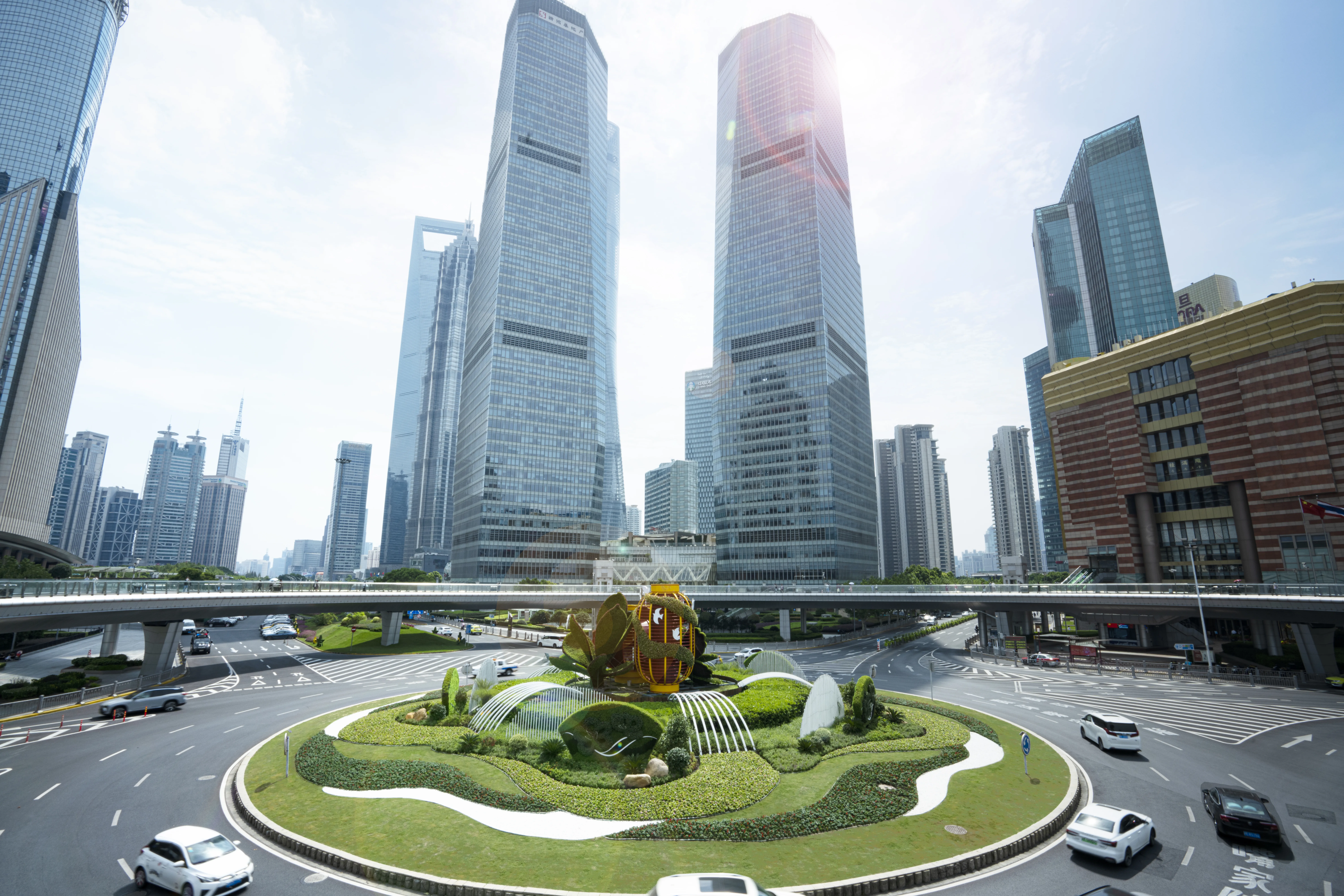 Roundabout in City