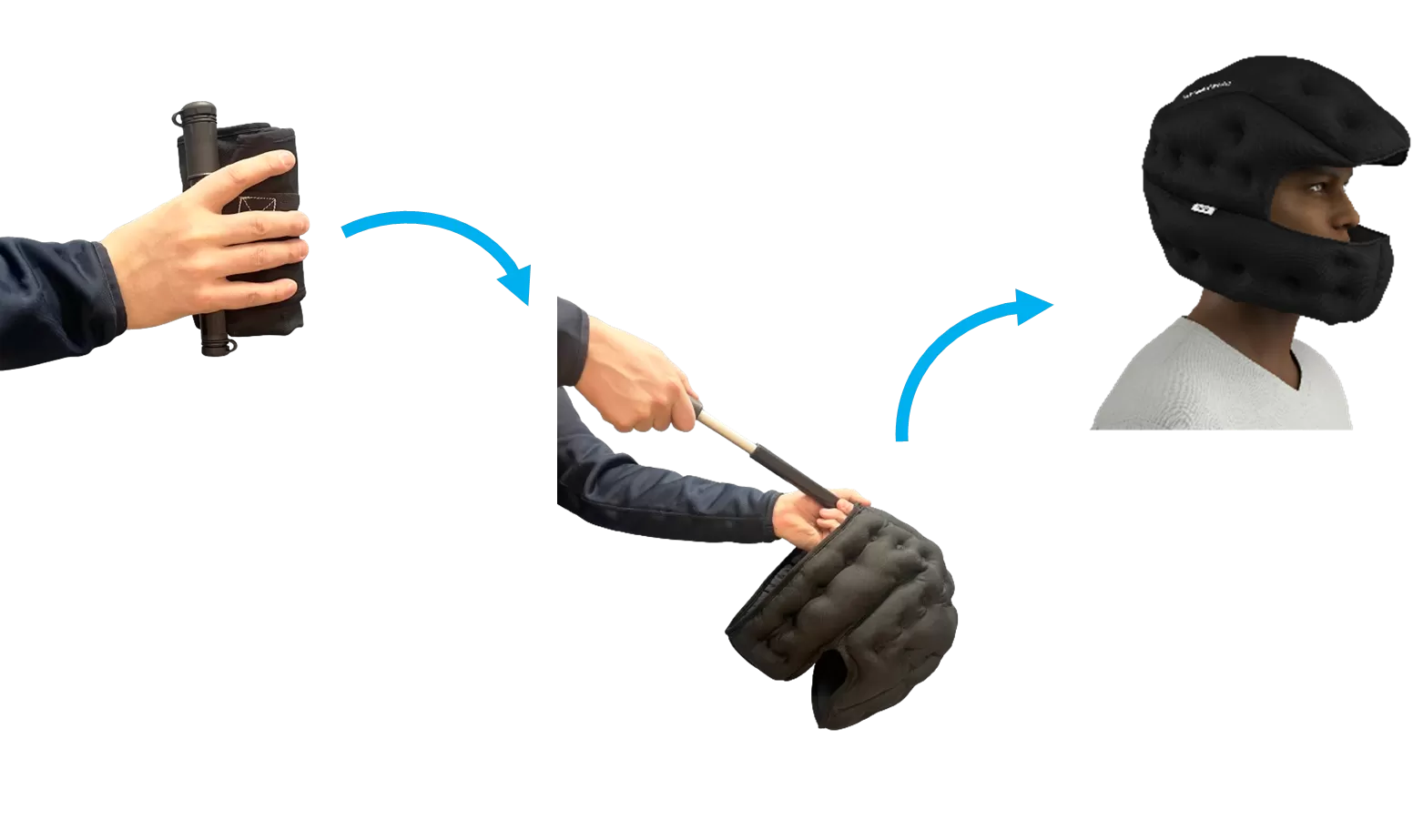 Pre-inflateble helmet