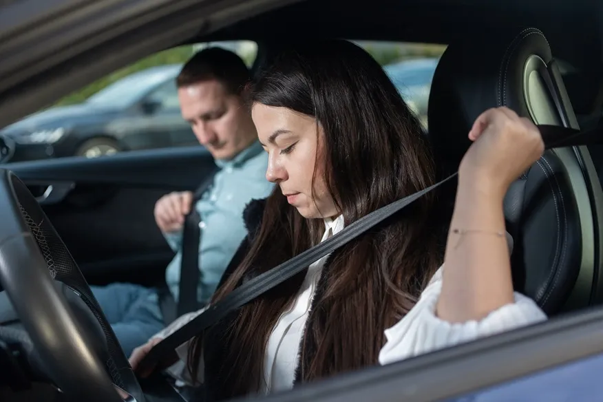 Young couple in the car
