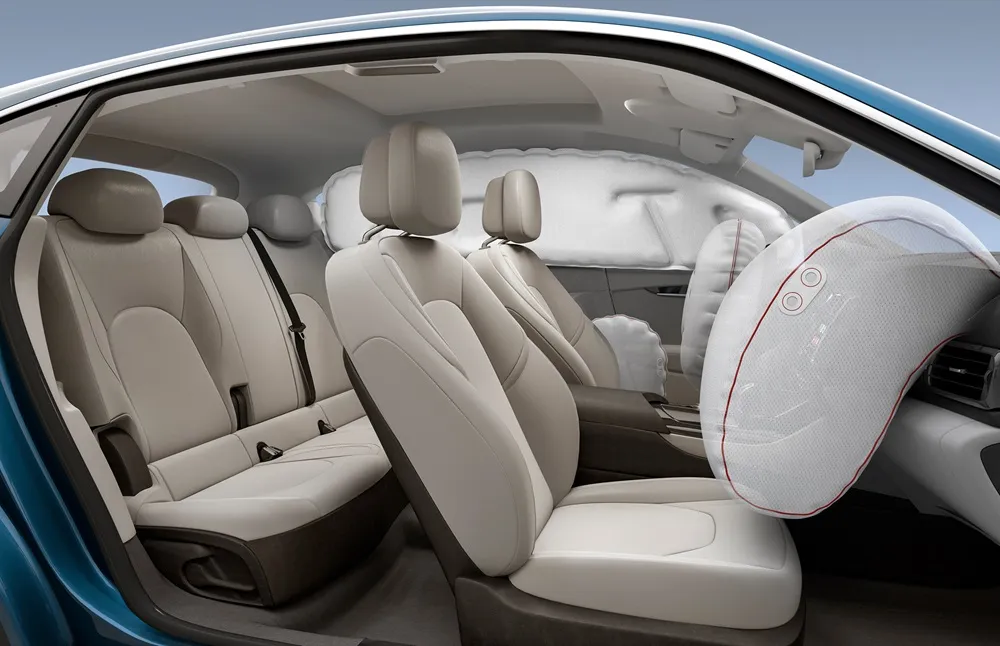 Product Interior with Airbags and Belt