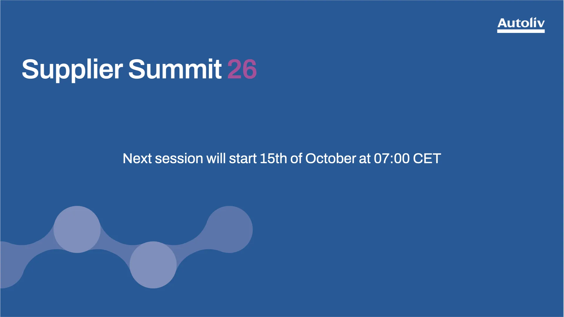 Supplier Summit 2026 placeholder